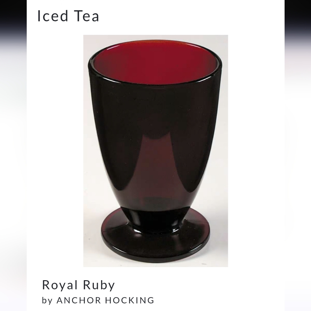 3 FOR $20! Vintage Ruby Red Glass Tumbler, Iced Tea
